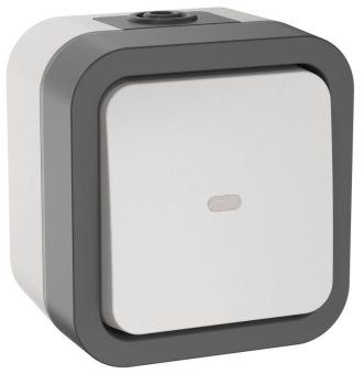 переключатель 1-кл. оп tors 10а ip55 ts202 с индикацией бел. iek ts-v10-1-10-55-k41 от магазина Штепсель и батарейка.