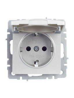 розетка brite рсбш10-3-бра 16а ip20 с заземл. защ. шторки с крышкой механизм алюм. iek br-r16-16-k47 от магазина Штепсель и батарейка. - фото_2