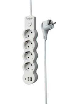 удлинитель 3х3м с заземл. 10а ip20 usb 2500вт 220в пвс 3х1 с выкл. бел. космос yksm3m4g-z-vu10а-w от магазина Штепсель и батарейка. - фото_4
