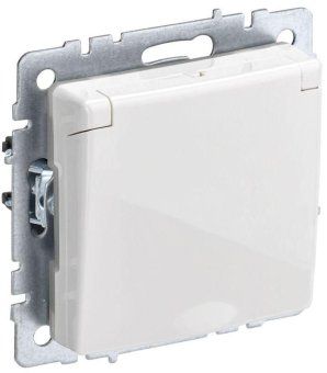 розетка brite рсбш10-3-брб 16а ip20 с заземл. защ. шторки с крышкой механизм бел. iek br-r16-16-k01 от магазина Штепсель и батарейка. - фото_6