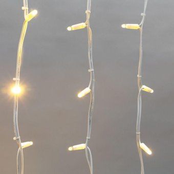 гирлянда светодиодная "айсикл" (бахрома) 4х0.6м 128led тепл. бел. 10вт 230в ip67 эффект мерцания провод каучук бел. (нужен шнур питания 315-001) neon-night 255-356 от магазина Штепсель и батарейка. - фото_3