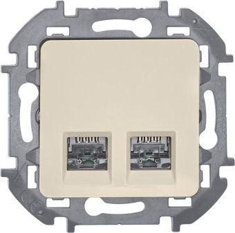 розетка компьютерная 2-м inspiria rj45 кат.5e utp сл. кость leg 673836 от магазина Штепсель и батарейка. - фото_2