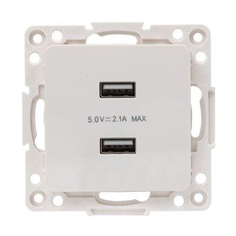 розетка usb 2-м стокгольм 2.1а механизм бел. proxima ekf eyr16-028-10-2usb от магазина Штепсель и батарейка.