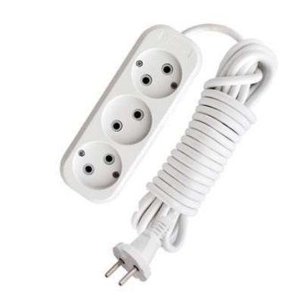 удлинитель 3х5м без заземл. 10а ip20 е-203 пвс 2х0.75 абс-пластик universal 9631965 от магазина Штепсель и батарейка.