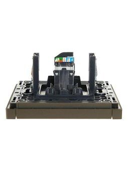 розетка компьютерная rj45 кат.5e forte&piano fp332 сер. iek fp-k10-1-k03 от магазина Штепсель и батарейка. - фото_5