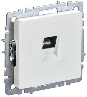 розетка компьютерная сп rj45 кат.5e brite рк10-брж механизм жемчуж. iek br-k10-1-k36 от магазина Штепсель и батарейка.