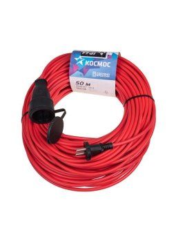удлинитель-шнур 1х50м 16а ip44 220в 3.5квт пвс 2х1.5 ух16 россия космос yshksm50m-1g(16a)s от магазина Штепсель и батарейка. - фото_2