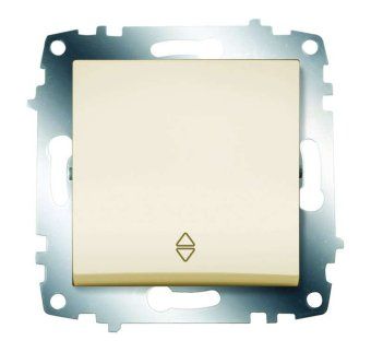 переключатель 1-кл. 1мод. сп cosmo 10а ip20 (сх. 6) механизм крем. abb 619-010300-209 от магазина Штепсель и батарейка.
