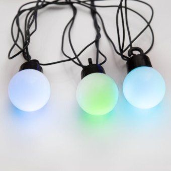гирлянда светодиодная "шарики" 5м d30мм 25led rgb 6вт 220-240в ip20 провод пвх темн. зел. neon-night 303-569 от магазина Штепсель и батарейка. - фото_6