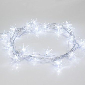 гирлянда светодиодная "снежинки" 2.8м 20led бел. 1вт ip20 neon-night 303-036 от магазина Штепсель и батарейка. - фото_5