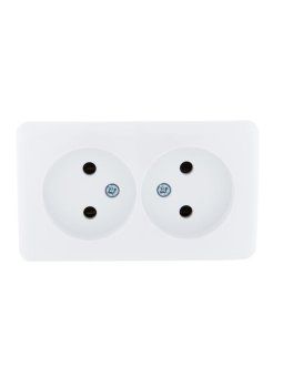 розетка 2-м оп viola 16а ip20 без заземл. бел. lezard 751-0200-128 от магазина Штепсель и батарейка.