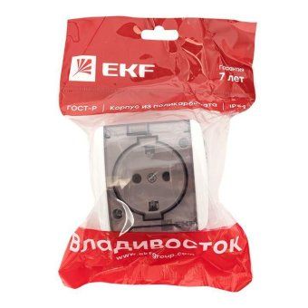 розетка 1-м оп владивосток 16а ip54 с заземл. с прозр. крышкой бел. ekf eqr16-029-30-54-t от магазина Штепсель и батарейка. - фото_7