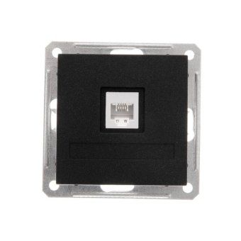 розетка телефонная 1-м сп w59 rj11 1а 160в механизм черн. бархат se rsi-152t-6-86 от магазина Штепсель и батарейка.