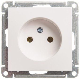 розетка 1-м сп w59 16а ip20 без заземл. без защ. шторок механизм бел. se rs16-153-1-86 от магазина Штепсель и батарейка.