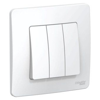 выключатель 3-кл. сп blanca 10а ip20 (сх. 1+1+1) 250в бел. se blnvs100501 от магазина Штепсель и батарейка.