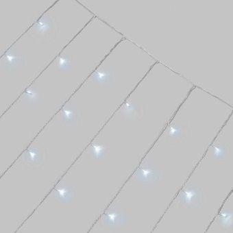 гирлянда светодиодная занавес 3х2м 264 led бел. прозр. пвх ip44 эффект мерцания 22 нити 12 led/нить neon-night 235-525 от магазина Штепсель и батарейка. - фото_2