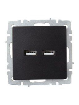 розетка brite usb a+a 3.1а рю10-1-брч механизм черн. iek br-u21-d31-k02 от магазина Штепсель и батарейка. - фото_2
