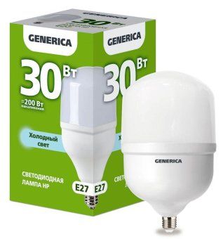 лампа светодиодная hp 30вт 6500к e27 230в generica ll-hp-30-230-65-e27-g от магазина Штепсель и батарейка.