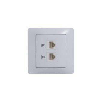 розетка компьютерная 2-м glossa rj45 кат.5e механизм бел. se gsl000185kk от магазина Штепсель и батарейка. - фото_8