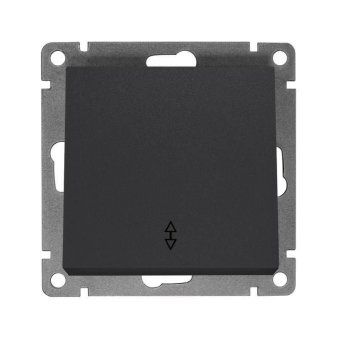 переключатель проходной 1-кл. сп афина 10а ip20 механизм графит universal a0025-gr от магазина Штепсель и батарейка.