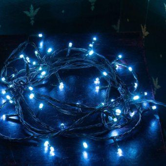 гирлянда светодиодная "твинкл лайт" 4м 25led син. 4.8вт 220-240в ip20 с контроллером 8 режимов провод пвх темн. зел. neon-night 303-013 от магазина Штепсель и батарейка. - фото_8
