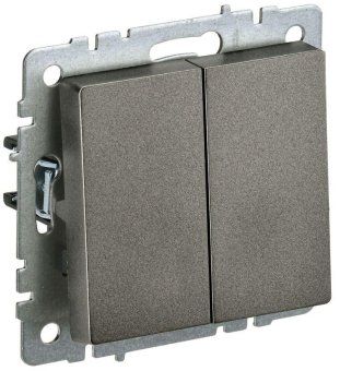 выключатель 2-кл. сп brite вс10-2-0-бртб 10а механизм бронза iek br-v20-0-10-k45 от магазина Штепсель и батарейка.