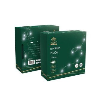 гирлянда "роса" 20м 200led бел. ip20 230в с контроллером провод зел. neon-night 303-265 от магазина Штепсель и батарейка.
