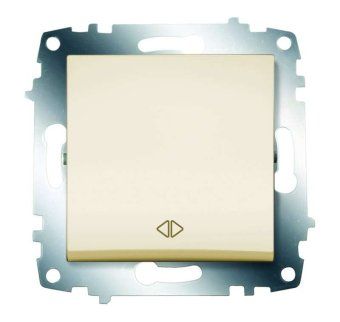 переключатель перекрестный 1-кл. 1мод. сп cosmo 10а ip20 (сх. 7) механизм крем. abb 619-010300-214 от магазина Штепсель и батарейка.