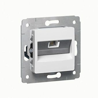 розетка телефонная 1-м сп cariva rj11 бел. (diy-упак.) leg 695950 от магазина Штепсель и батарейка.