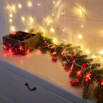 гирлянда светодиодная "звездочки" 2.8м 20led красн. 4вт ip20 neon-night 303-034 от магазина Штепсель и батарейка. - фото_3