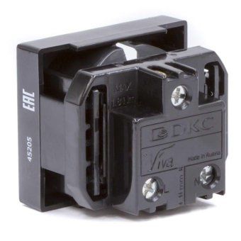 розетка 1-м 2мод. viva 16а ip20 2p+e с заземл. защ. шторки черн. dkc 45205 от магазина Штепсель и батарейка. - фото_4