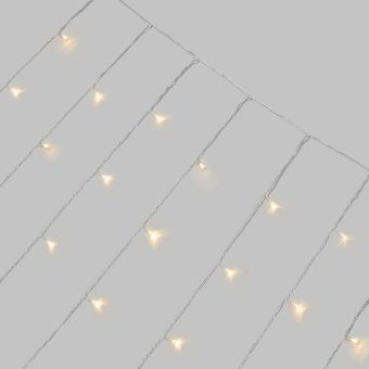 гирлянда светодиодная занавес 3х2м 264 led тепл. бел. прозр. пвх ip44 эффект мерцания 22 нити 12 led/нить neon-night 235-526 от магазина Штепсель и батарейка. - фото_2