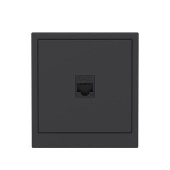 розетка компьютерная 1-м kant rj45 кат.5e без шторки черн. уголь dkc 7012663 от магазина Штепсель и батарейка. - фото_6
