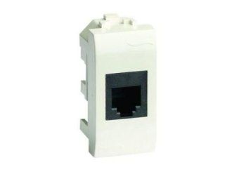 розетка компьютерная сп 1мод. brava rj45 кат.5e экранир. бел. dkc 76457b от магазина Штепсель и батарейка.
