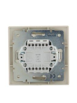 переключатель проходной 2-кл. сп mira 10а со вставкой крем. lezard 701-0303-106 от магазина Штепсель и батарейка. - фото_2