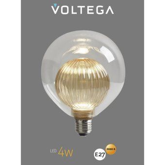 лампа светодиодная филаментная loft 271 g125g8027 4вт 3000к e27 voltega 8572 от магазина Штепсель и батарейка. - фото_6