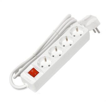 удлинитель 4х1.5м с заземл. 16а ip20 3х1 с выкл. бел. союз 2792 от магазина Штепсель и батарейка.