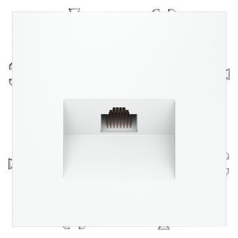 розетка компьютерная 1-м сп s70 rj45 кат.6 механизм бел. матов. voltum vls060102 от магазина Штепсель и батарейка.