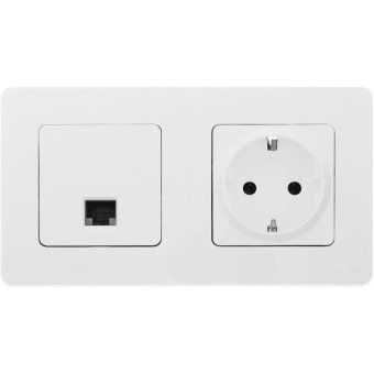 розетка компьютерная inspiria rj45 кат.5e utp бел. leg 673825 от магазина Штепсель и батарейка.