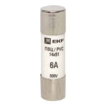 вставка плавкая цилиндрическая пвц 14х51 6а ekf pvc-14x51-6 от магазина Штепсель и батарейка. - фото_2