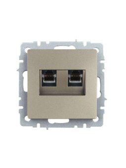 розетка компьютерная двойн. сп rj45 кат.5e brite рк10-2-брш механизм шампань iek br-k20-1-k37 от магазина Штепсель и батарейка. - фото_5