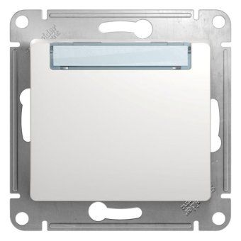 механизм кнопки нажимной 1-кл. сп glossa 10а ip20 (сх. 1) с табличкой бел. sche gsl000119 от магазина Штепсель и батарейка. - фото_2