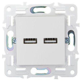 розетка usb a+a 3.1а skandy sk-r15w арктич. бел. iek sk-u21-d31-k01 от магазина Штепсель и батарейка. - фото_2