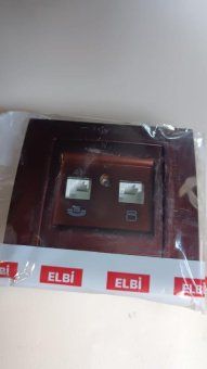 розетка компьютерная + телефонная 2-м zena rj45 кат.6 + rj11 орех abb 500-012900-249 от магазина Штепсель и батарейка.