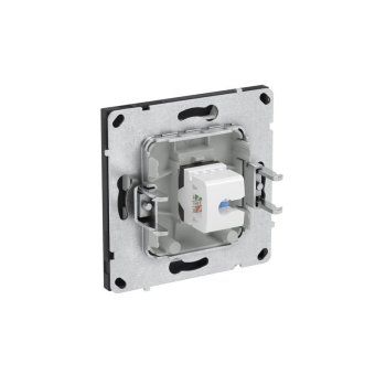 розетка компьютерная 1-м kant rj45 кат.6a без шторки черн. уголь dkc 7012673 от магазина Штепсель и батарейка. - фото_5