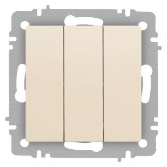 выключатель accent 6-106-02 тройной 10а-250в ip20 су al/cu сл.кость intro б0063534 от магазина Штепсель и батарейка.