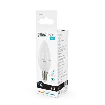 лампа светодиодная elementary 6вт свеча 4100к нейтр. бел. e14 450лм gauss 33126 от магазина Штепсель и батарейка. - фото_4