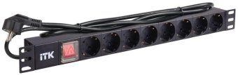 блок розеток 8 мест pdu (немец. станд.) din49440 ph12-8d1 с led выкл. алюм. профиль1u шнур 2м itk ph12-8d1 от магазина Штепсель и батарейка.