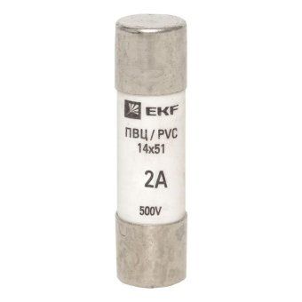 вставка плавкая цилиндрическая пвц 14х51 2а ekf pvc-14x51-2 от магазина Штепсель и батарейка. - фото_2