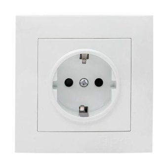розетка 1-м сп валенсия 16а ip20 с заземл. защ. шторки бел. proxima ekf ewr16-028-10 от магазина Штепсель и батарейка. - фото_5
